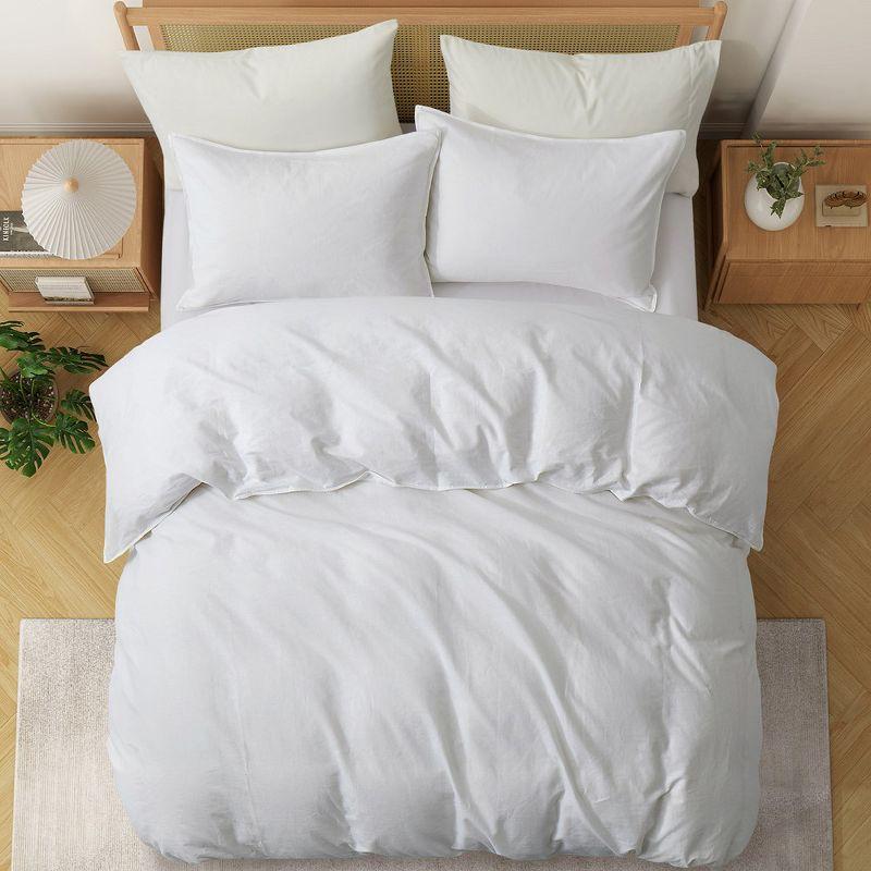 Peace Nest Linen and Cotton Duvet Cover with Pillowcase