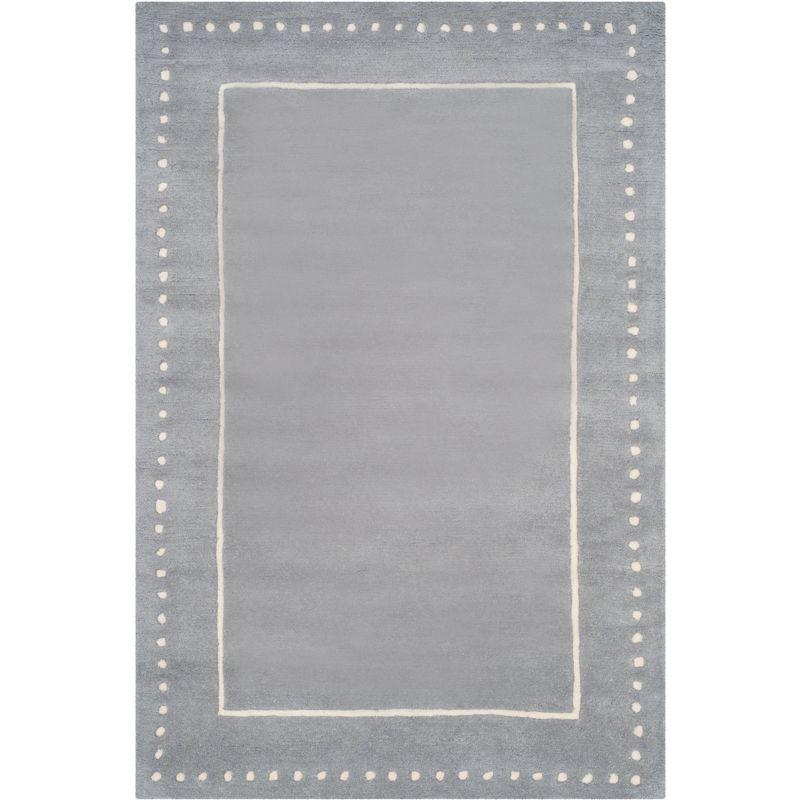 Bella BEL151 Hand Tufted Area Rug - Silver/Ivory - 4'x6' - Safavieh.