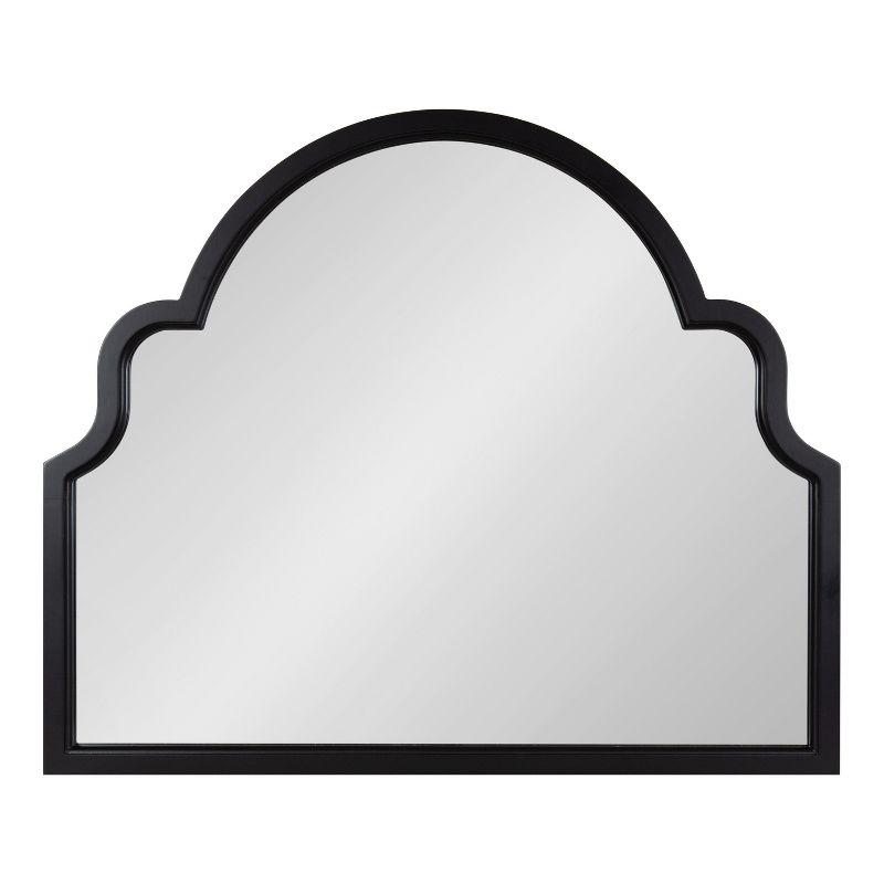 Kate and Laurel Hogan MDF Arch Mirror, 36x30, Black