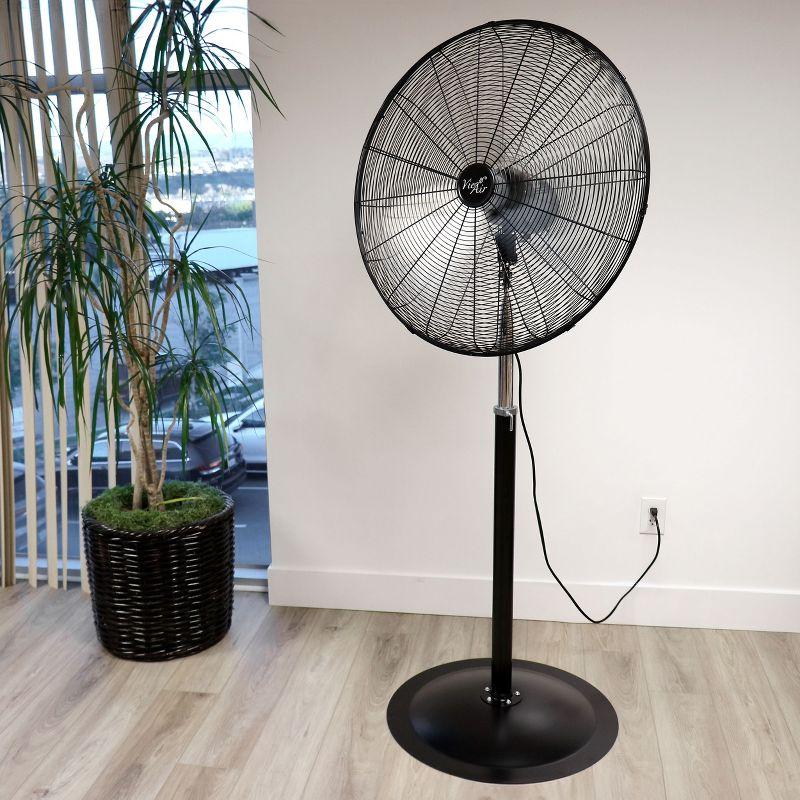 Vie Air 30 Inch Industrial Heavy Duty Pedestal Oscillating Metal Stand Fan