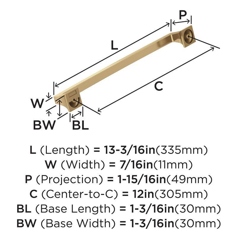 Amerock Mulholland 12 inch (305mm) Center-to-Center Champagne Bronze Appliance Pull