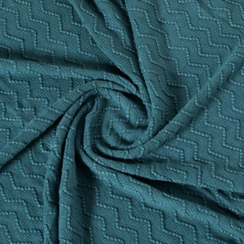 Decorative Throw Blanket - 50x60" Soft Knit with Fringe Edges for a Cozy Touch to Your Living Space