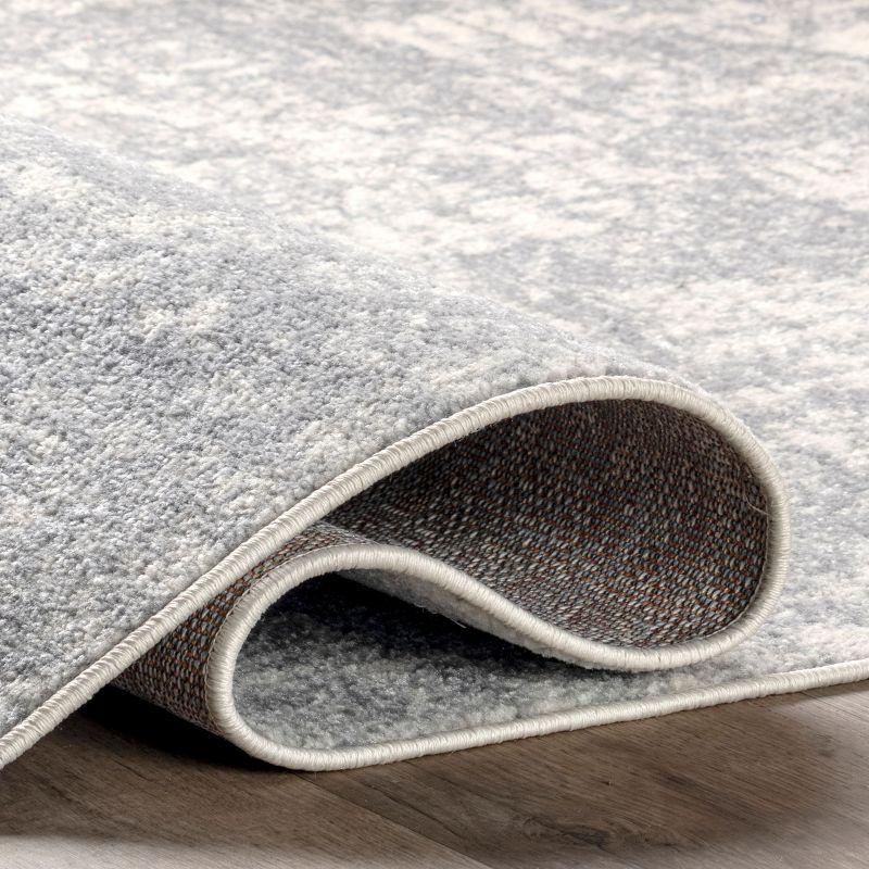 Nuloom 4x6 Justine Vintage Medallion Indoor Area Rug, Grey, Faded Persian Design, Stain Resistant, BedroomLiving Room, Kitchen,