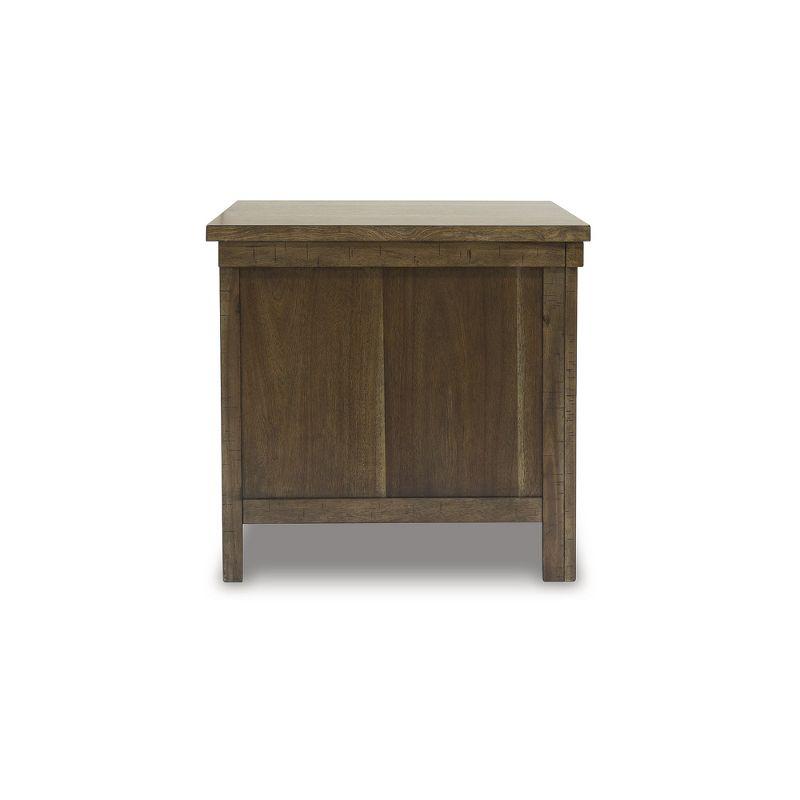 Signature Design by Ashley Casual Moriville End Table, Grayish Brown