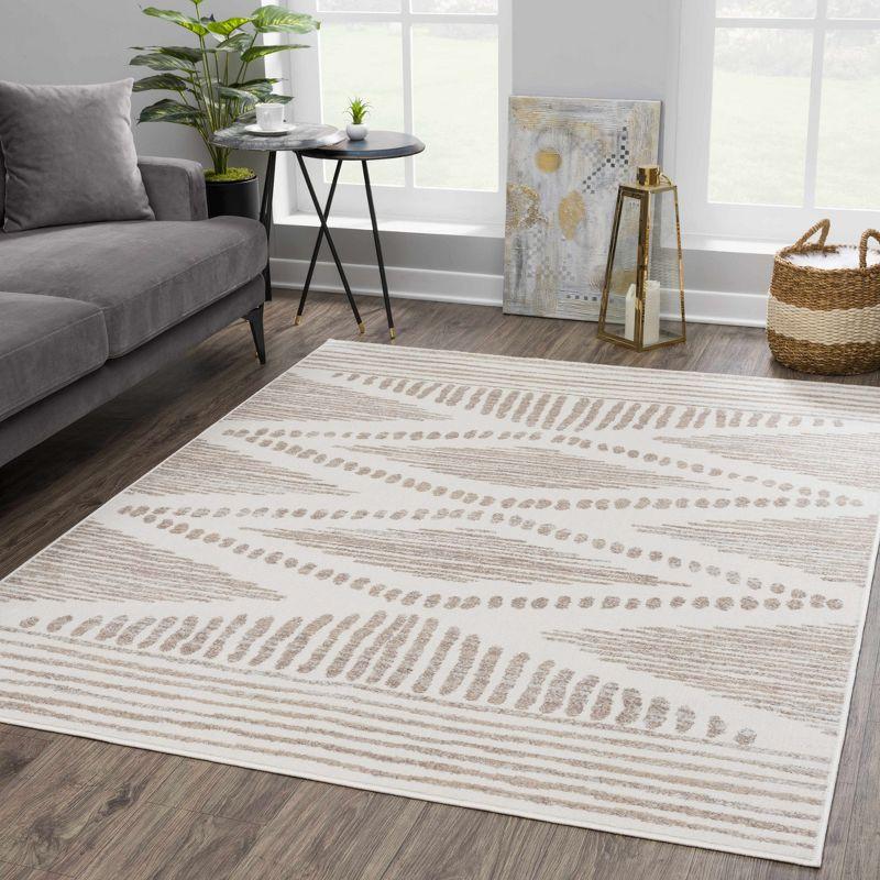 Hauteloom Rectangle Area Rug   Ivory