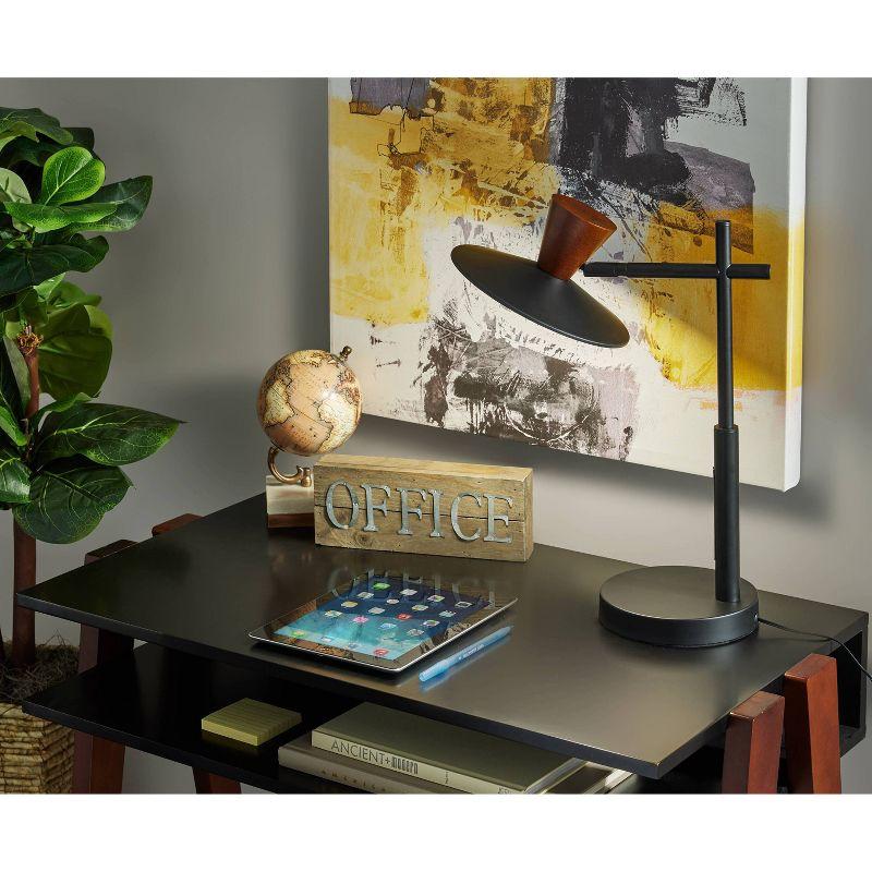 Adesso Elmore Table Lamp with Smart Switch Black (Includes LED Light Bulb) : ETL Listed, Adjustable, No Assembly Required