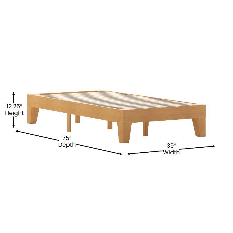 Flash Furniture Evelyn Solid Wood Platform Bed with Wooden Support Slats, No Box Spring Required