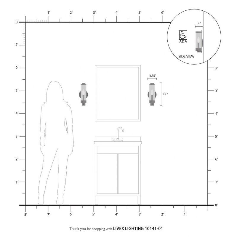 Everly Quinn Bernd Steel Candle Wall Light