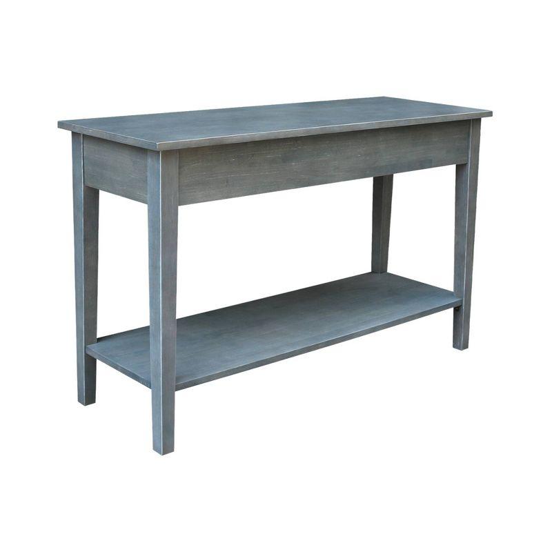 Spencer Console Server Table Antique Washed Heather Gray - International Concepts: Solid Wood, Modern Style