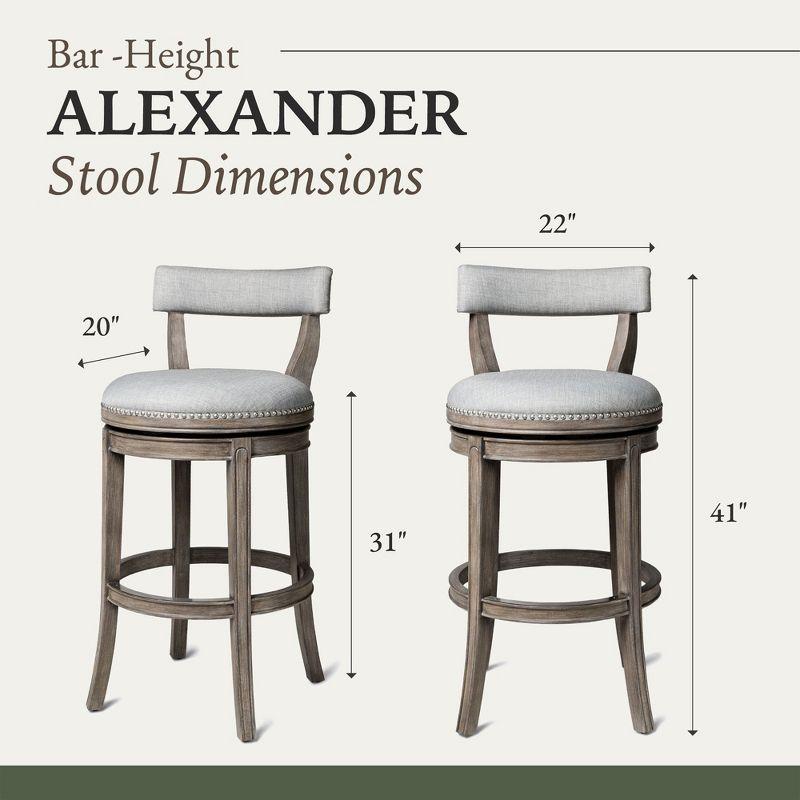 Maven Lane Alexander Counter Stool with Fabric Upholstery