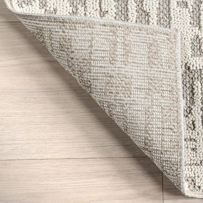Nuloom Amity Abstract Machine Washable Indoor Area Rug, 5' 3" x 7' 7", Beige
