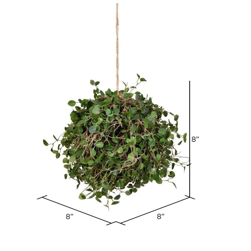 Vickerman 14.5" Artificial Purple and Green Money Leaf Bush 2/pk