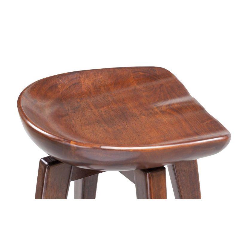 Bali 31" Barstools Hardwood/Espresso - Boraam: Fixed Height, Backless, 300 lbs Capacity