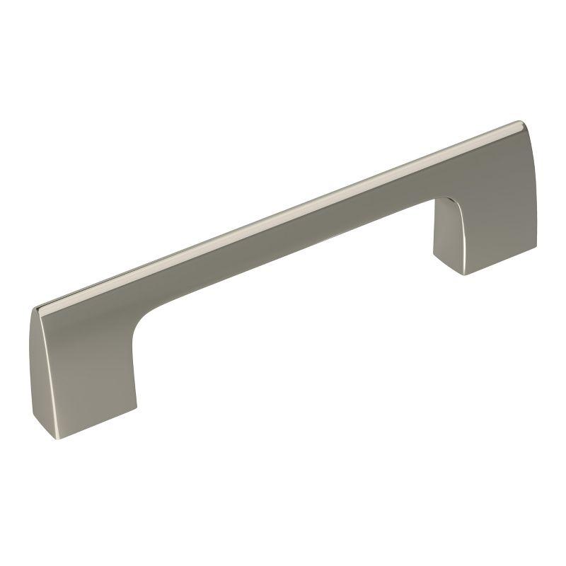 Polished Nickel Modern Cabinet Drawer Pull with Mounting Hardware