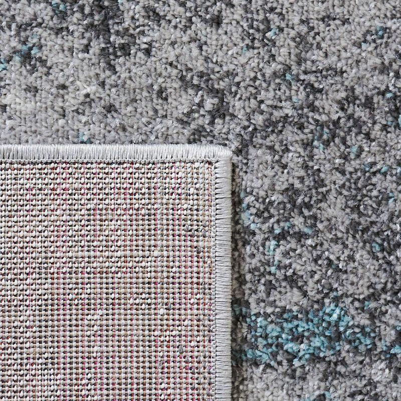 Adirondack ADR134 Machine Made Indoor Area Rug - Turquoise/Grey - 6'x6' - Safavieh