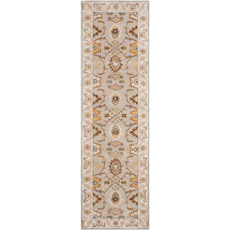 Heritage HG734 Handmade Runner Rug - 2'3"x12' - Light Grey/Grey - Safavieh