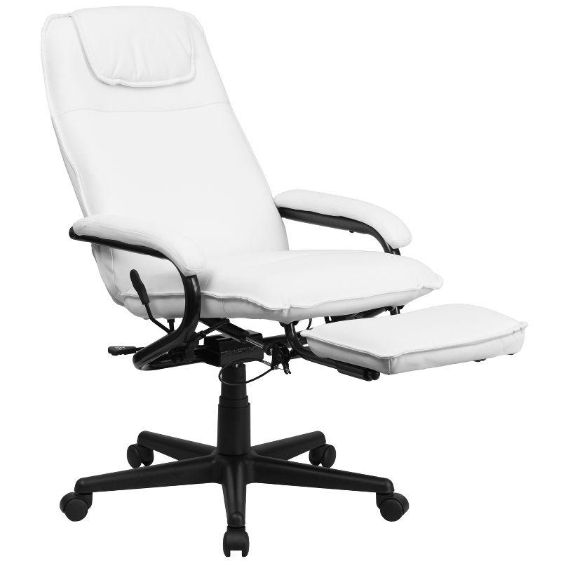 Flash Furniture High Back LeatherSoft Executive Reclining Ergonomic Swivel Office Chair with Arms