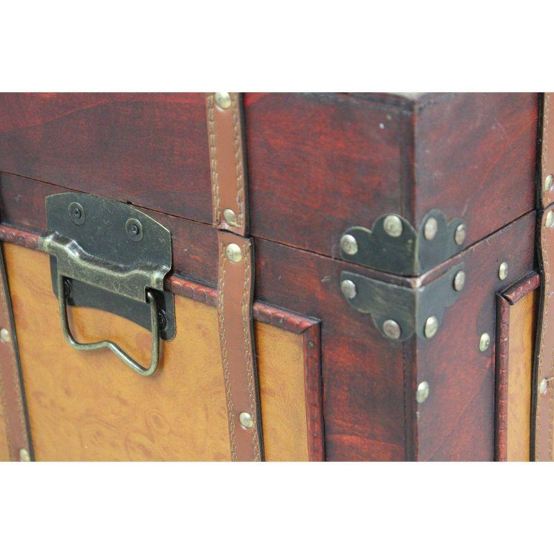 Vintiquewise Large Antique Style Steamer Trunk, Decorative Storage Box