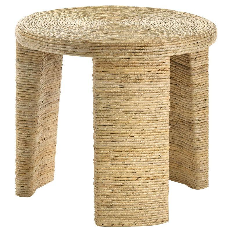 Coaster Home Furnishings Artina Woven Rattan Round End Table Natural Brown