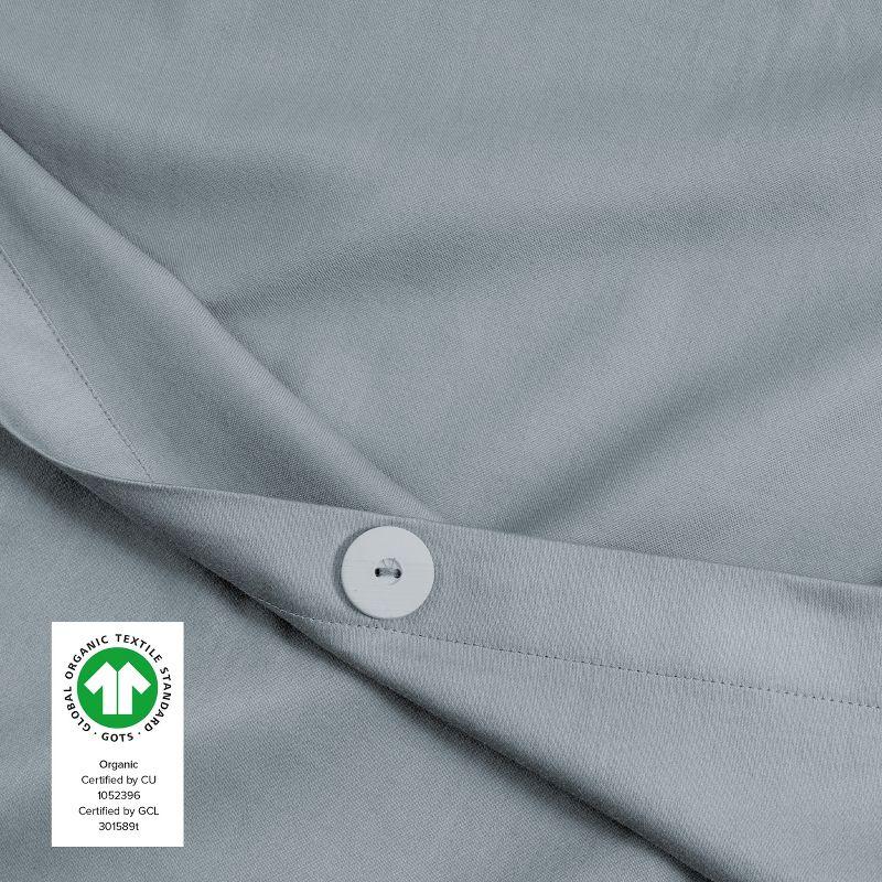Bare Home 400 Thread Count Organic Cotton Sateen Duvet Cover Set