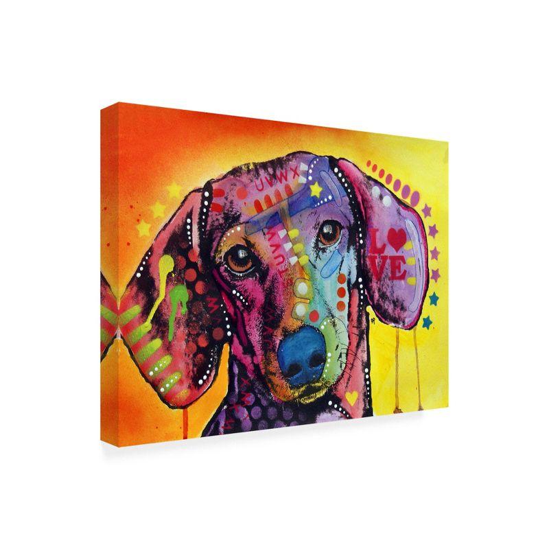 Vibrant Dachshund Pop Art Canvas in Yellow and Orange, 18'' x 24''