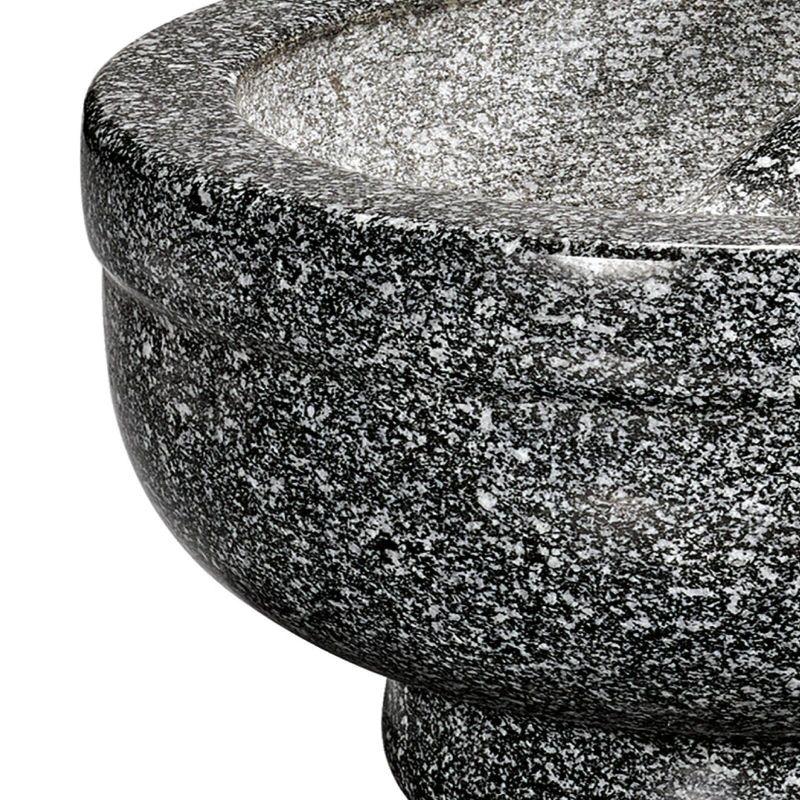 Cilio, Granite Mortar and Pestle, 6.75" round x 2.25" deep, natural green,