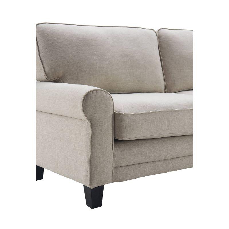 Serta Copenhagen 73" Rolled Arm Sofa, Easy Care Fabric, Soft Pillow Back, Pocket Coil Seat Cushions