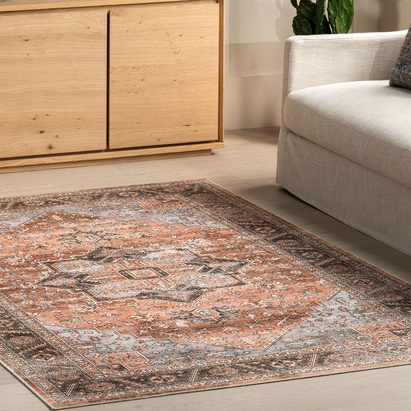 Nuloom Wrenley Medallion Machine Washable Indoor Area Rug