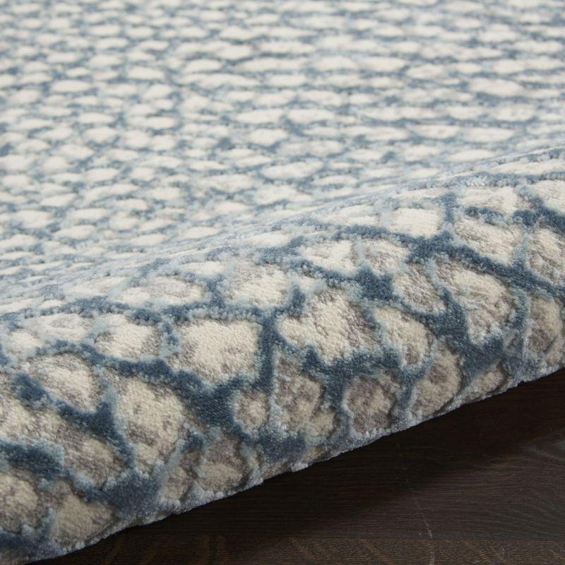 Nourison Joli  Indoor only Area Rug - Ivory/Blue/Grey 8' x 10'