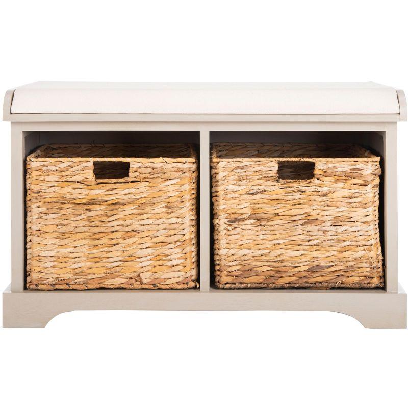 Freddy Wicker Storage Bench  - Safavieh