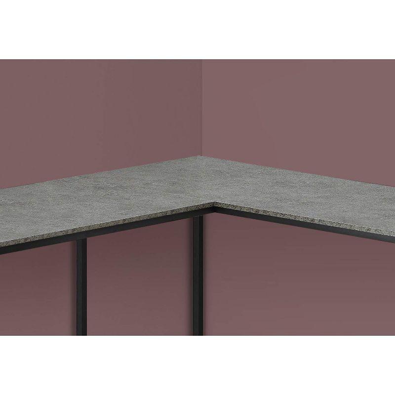 Monarch Specialties Computer Desk Home Office Corner 58InchL L Shape Work Laptop Metal Laminate Grey Black Contemporary Modern