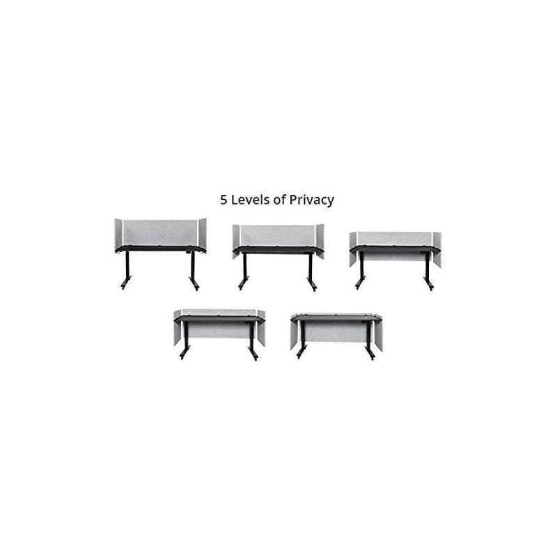 Stand Up Desk Store Fabric 3 Panel Desk Partition