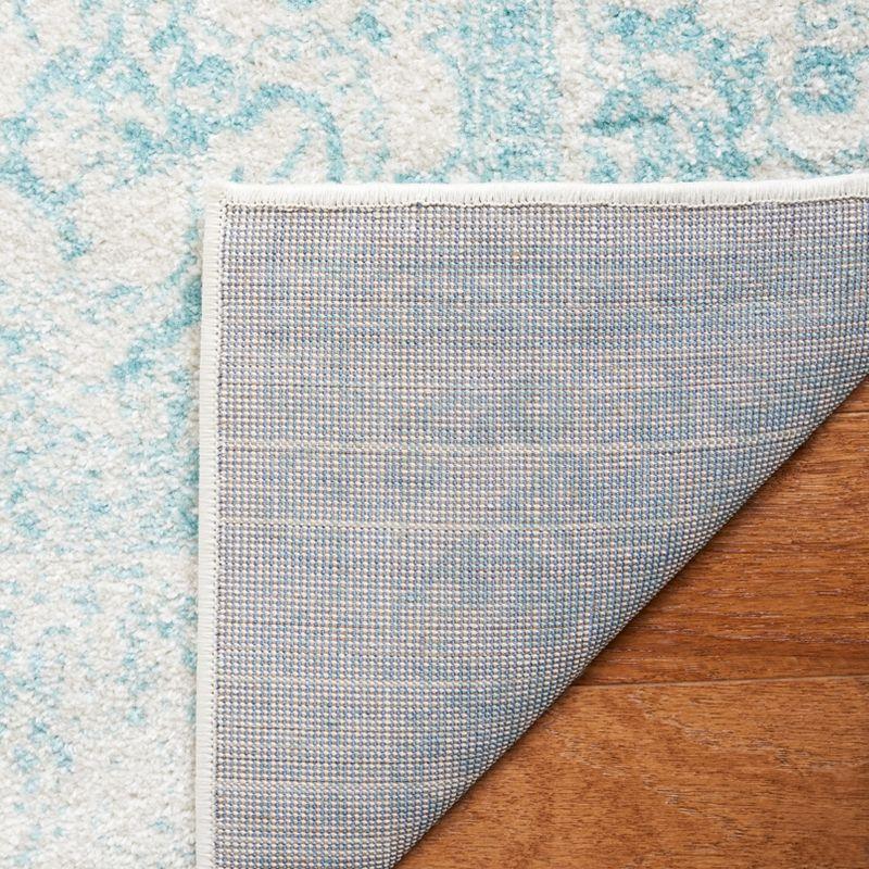 Adirondack ADR109 Machine Made Indoor Area Rug - Ivory/Light Blue - 8'x8' - Safavieh