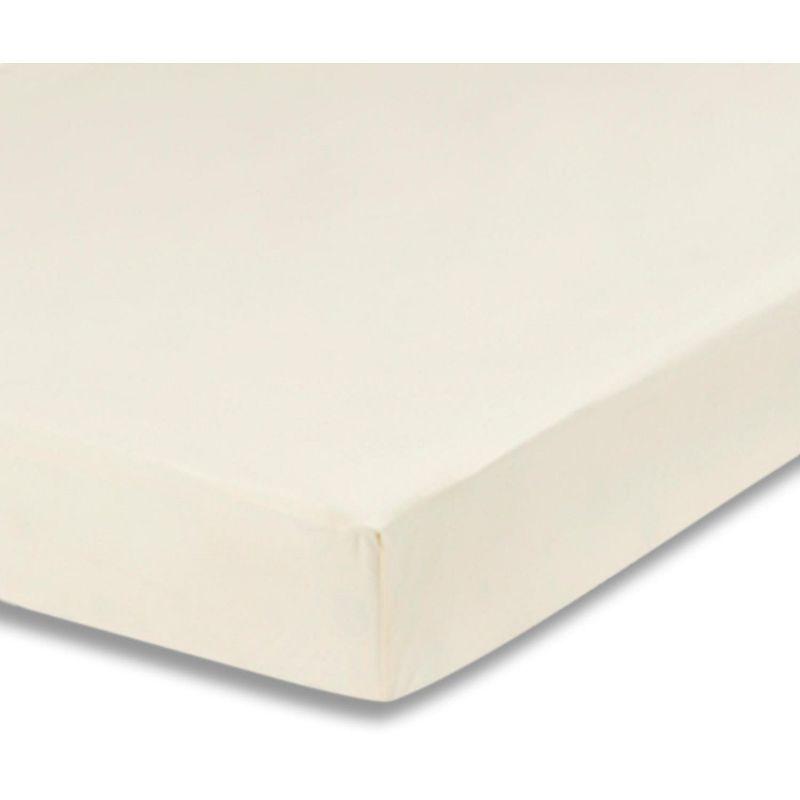 Everyday Kids Fitted Crib Sheet, 100% Soft Breathable Microfiber Baby Sheet, Fits Standard Size Crib Mattress 28in x 52in, Beige Nursery Sheet