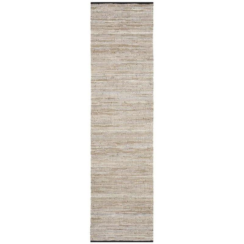Vintage Leather VTL104 Hand Woven Indoor Runner Rug - Beige - 2'3"x9' - Safavieh