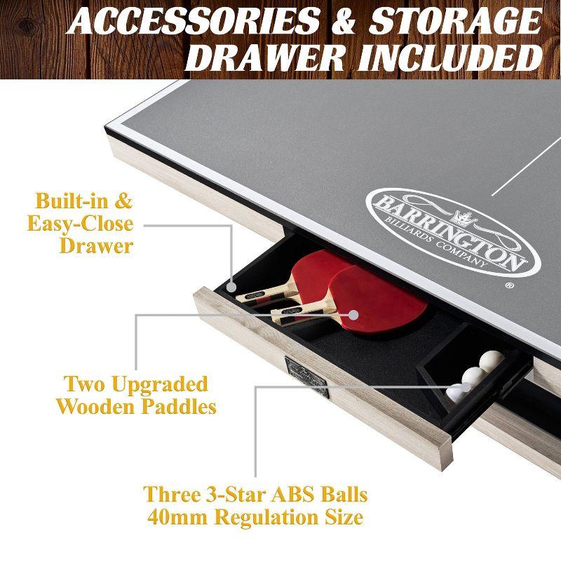 Barrington 9-ft Coventry Tennis Table, Official Size with Metal Net and Storage Drawer