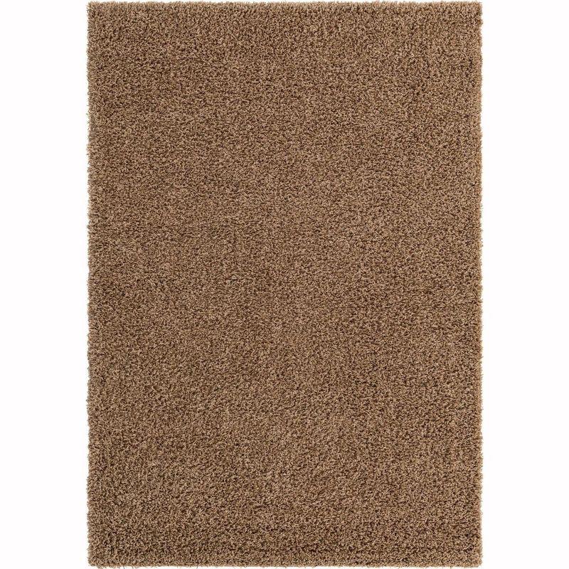 Unique Loom 4' 0 x 6' 0 Solid Shag Sandy Brown Area Rug