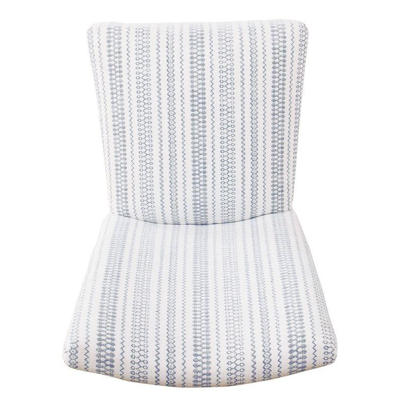 HomePop Set of 2 Parson Dining Chair Blue Farmhouse Stripe: Upholstered, Foam-Filled, Hardwood Frame