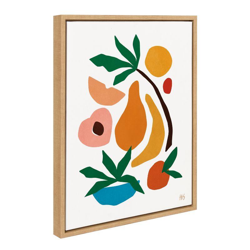 Kate and Laurel Sylvie Fruit Fiesta Framed Canvas by Maggie Stephenson, 18x24, Natural