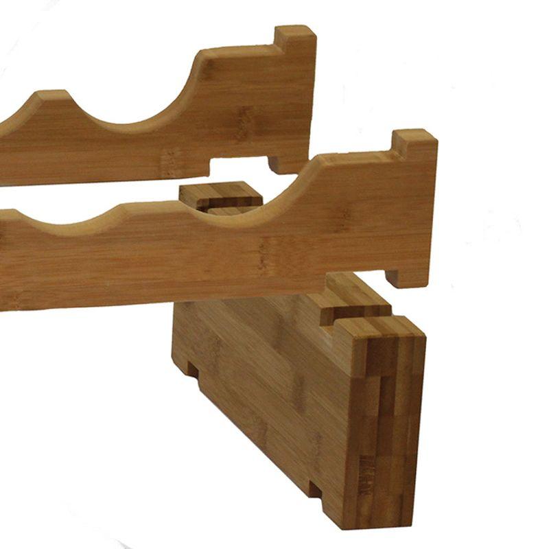 Ocean Star International Solid Wood Floor Wine Bottle Rack in Natural