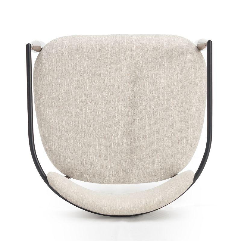 Christopher Knight Home Judith Upholstered Iron Dining Chair (Set of 2), Beige and Black and Gold