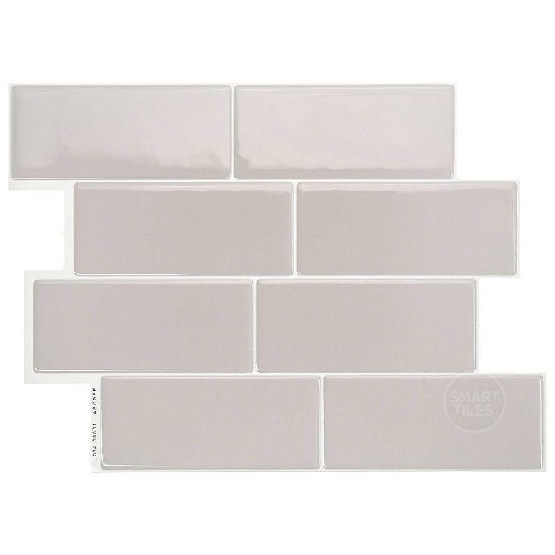 Peel and Stick Gel Backsplash Tile Metro 12'' x 8'' (Set of 4)