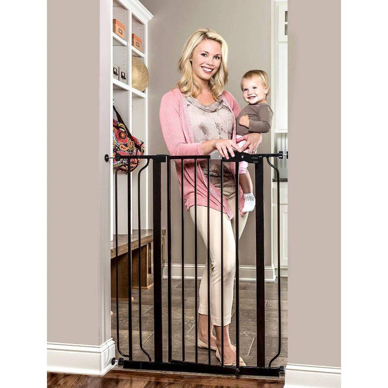 Regalo Extra Tall Easy Step Metal Walk Through Baby Gate - Black