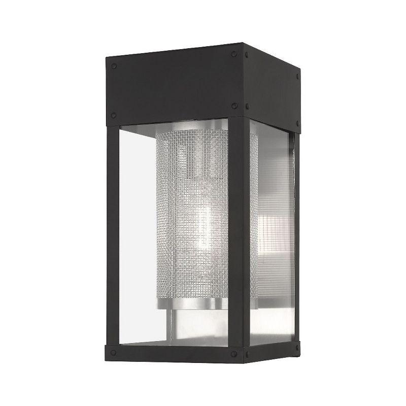 Franklin Black Stainless Steel Outdoor Lantern Wall Light