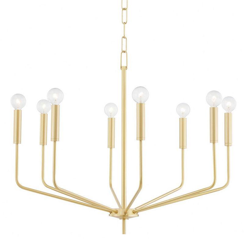 Aged Brass 30'' 8-Light Candelabra Chandelier