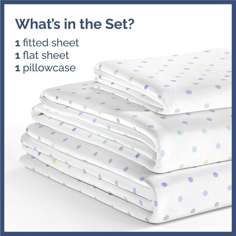 CGK Linens 4 Piece Kids Microfiber Sheet Set - Wrinkle Free - Cute, Cozy, Soft