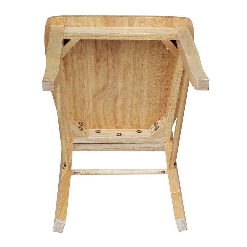 Natural Wood Ladderback High Side Chair Set