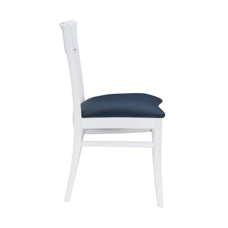 Michalyn Polyurethane Slat Back Side Chair in White