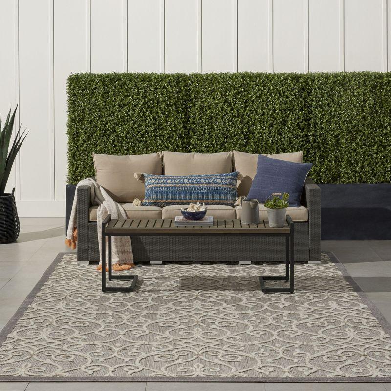 Nourison Aloha Contemporary Scroll Outdoor Rug