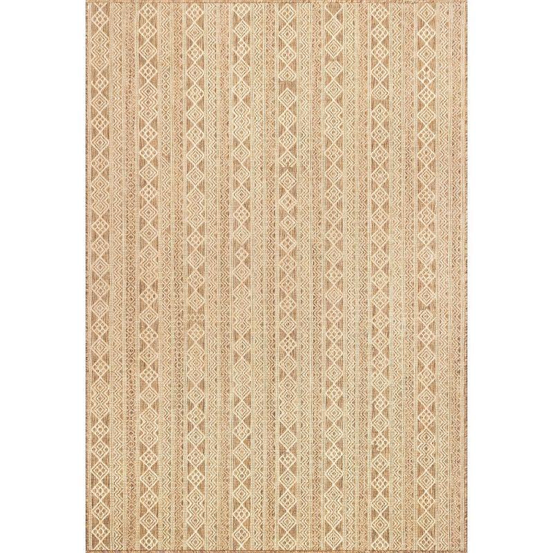 Devon Geometric Striped Indoor and Outdoor Area Rug - nuLOOM